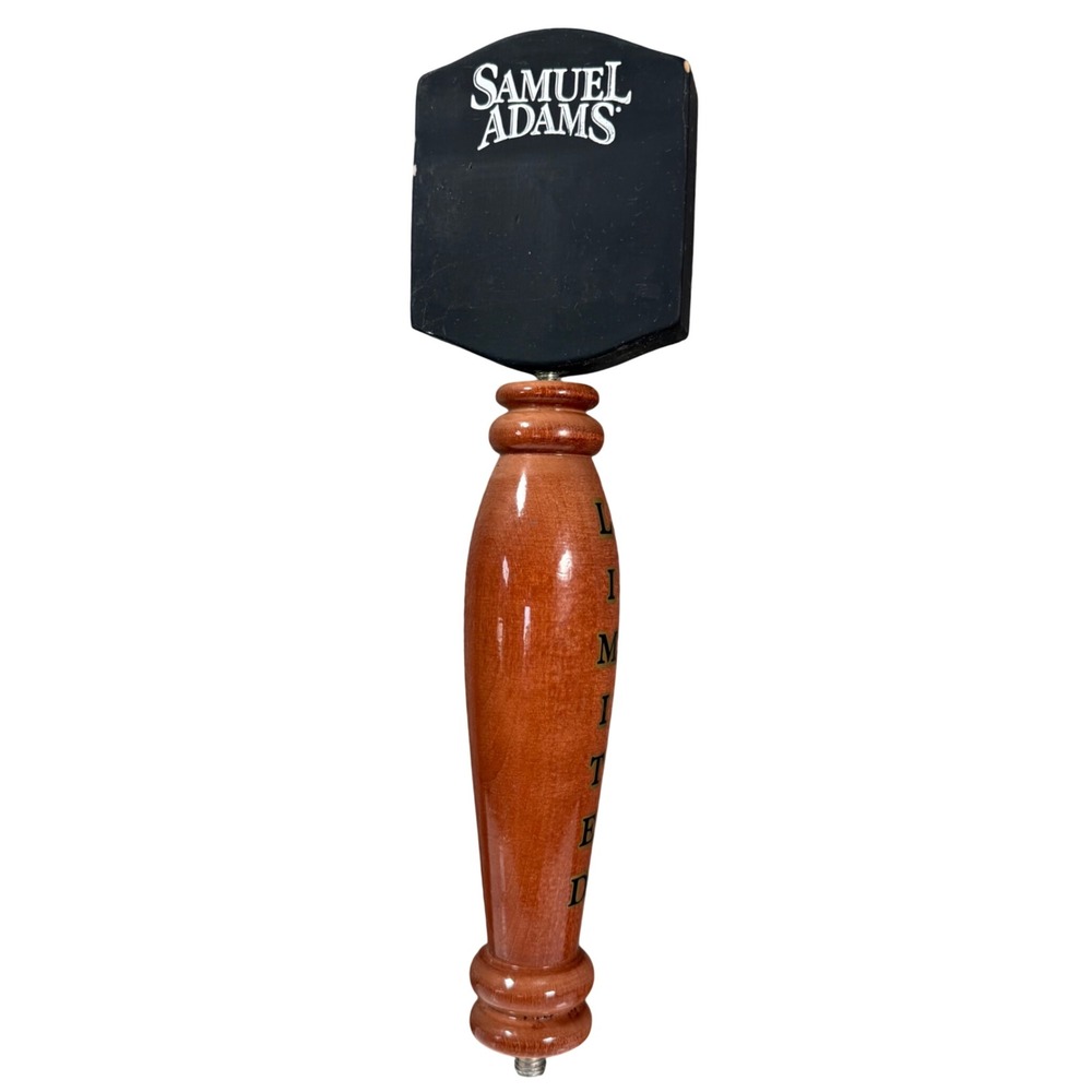 Samuel Adams Limited Edition Beer Tap Handle Wood Chalkboard Brown Black Barware